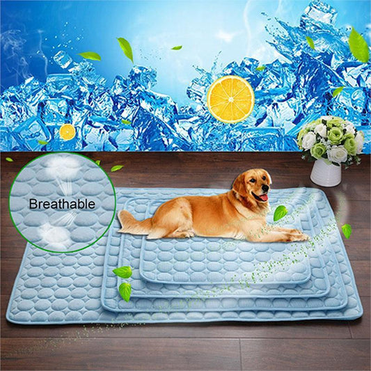 Pet Cooling Mat – Ice Silk Summer Bed for Dogs & Cats