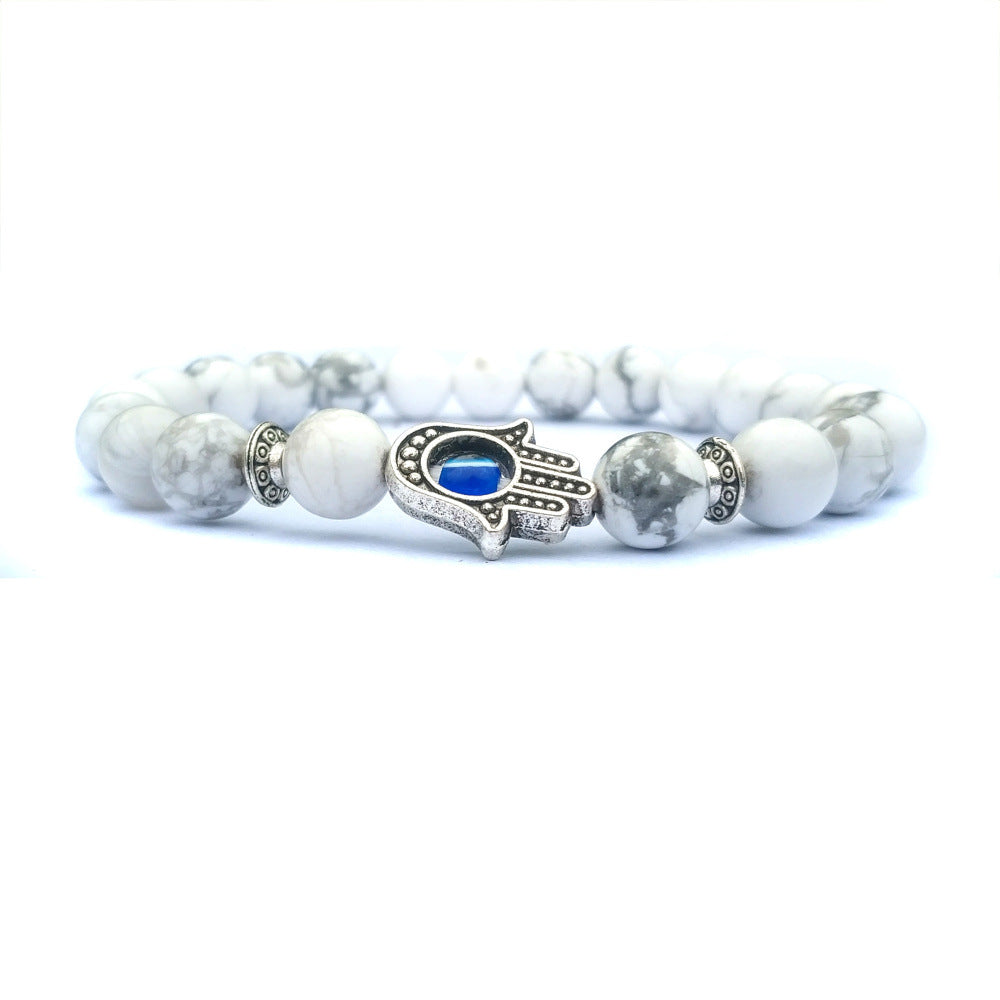 Bergamot Evil Eye Bracelet — Natural Stone Protection Jewelry