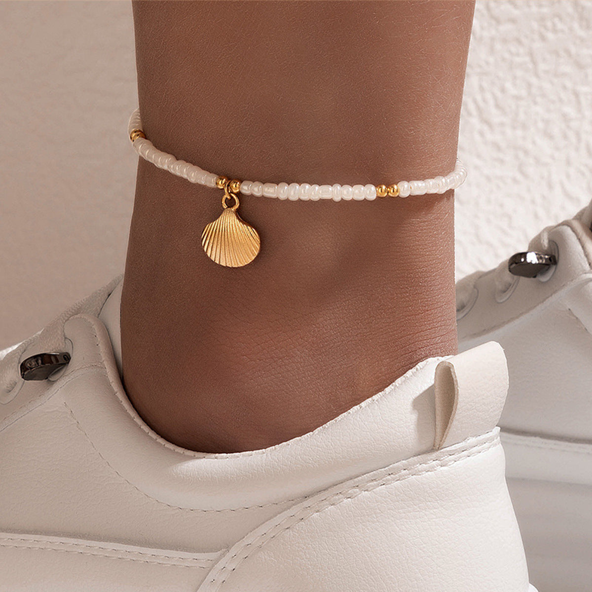 Bohemian Shell Anklet – Adjustable Beach Vacation Jewelry