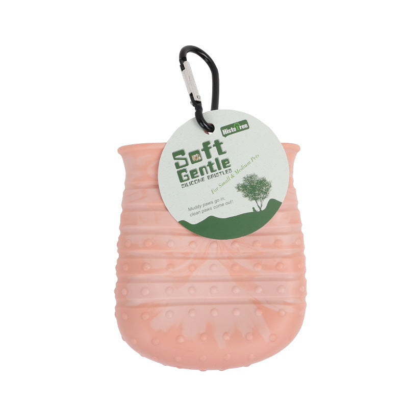 2-in-1 Dog Paw Cleaner Cup with Soft Brush – Portable Pet Foot Washer