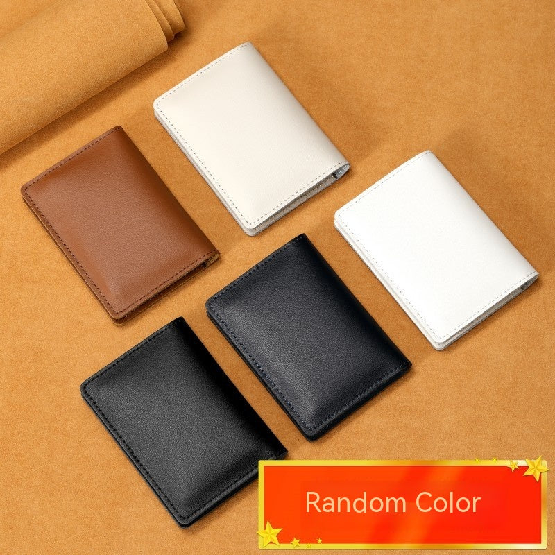 Ultra-Thin Cowhide Card Holder – Slim Wallet for Men & Women