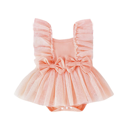 Baby Girl Jumpsuit – Cotton Net Skirt Princess Dress