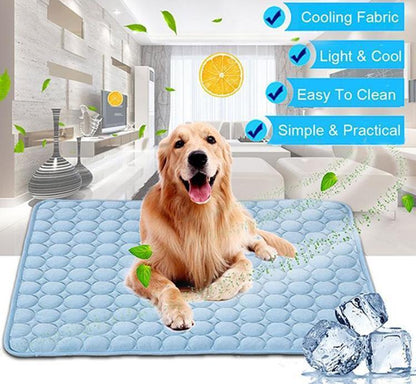Pet Cooling Mat – Ice Silk Summer Bed for Dogs & Cats