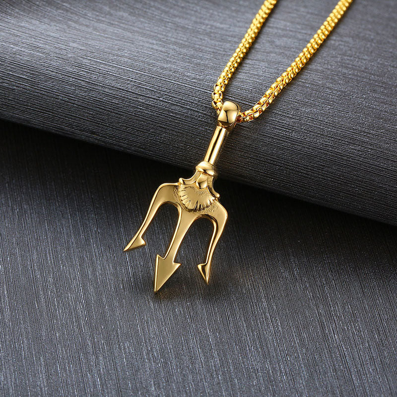 Neptune Trident Necklace – Poseidon Mythical Pendant