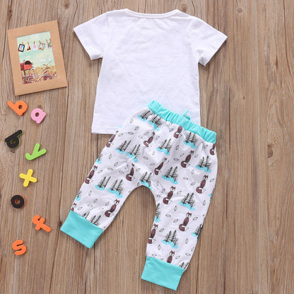 Newborn Baby Clothes Set – Cotton T-Shirt & Pants Outfit