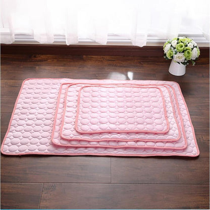 Pet Cooling Mat – Ice Silk Summer Bed for Dogs & Cats