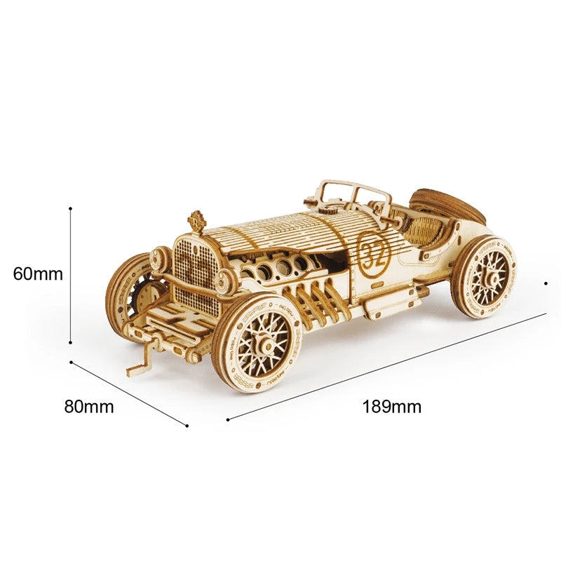 3D Wooden Racing Car Puzzle | DIY Kids Toy