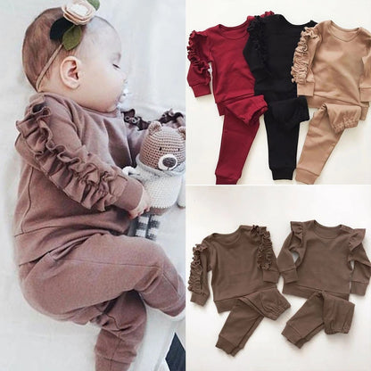 Baby Ruffle Jumper & Pants Set – Newborn 2-Piece Outfit