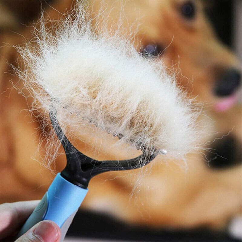 Double-Sided Pet Grooming Brush & Deshedding Tool