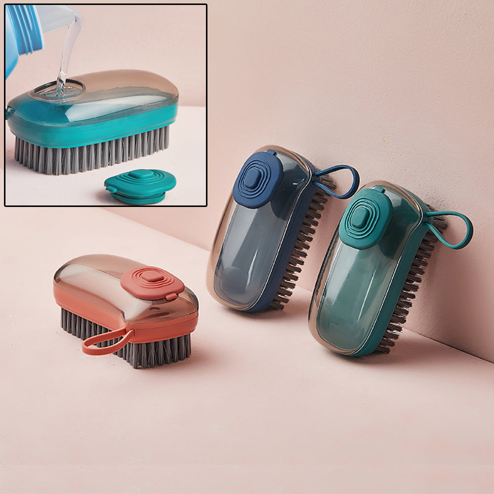 Multifunctional Liquid-Dispensing Cleaning Brush for Shoes & Clothes