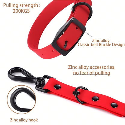 Silicone Dog Collar & Leash Set – Waterproof & Easy to Clean