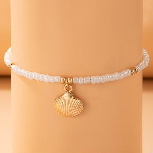 Bohemian Shell Anklet – Adjustable Beach Vacation Jewelry