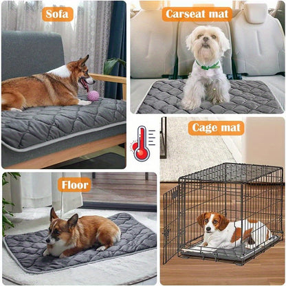 Self-Heating Pet Bed Mat for Dogs & Cats – Warm, Non-Slip, Washable Pad