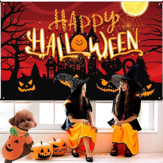 Dog Pumpkin Hoodie – Halloween Costume Warm Fleece for Pets