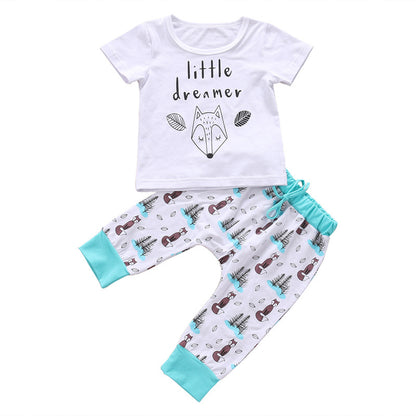 Newborn Baby Clothes Set – Cotton T-Shirt & Pants Outfit