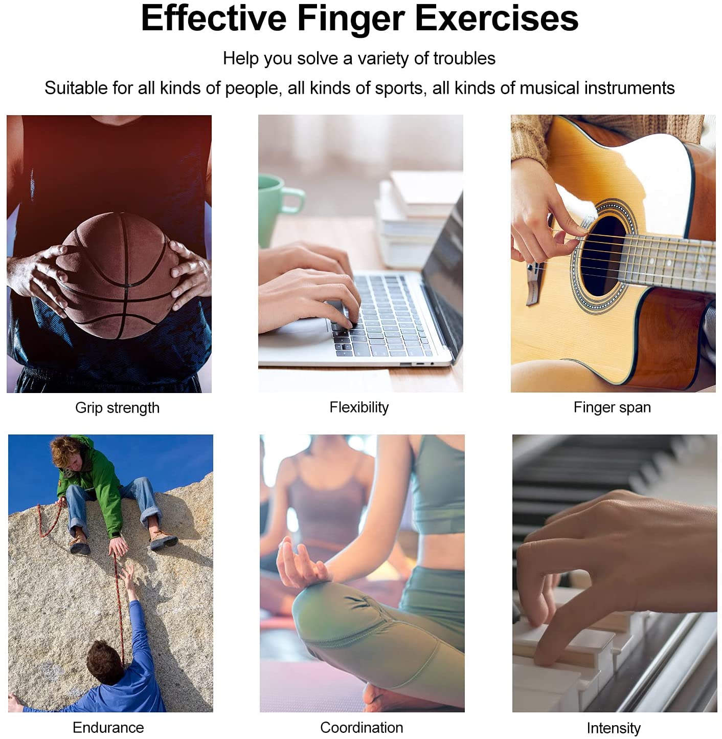 Silicone Finger Exerciser for Hand Strength & Pain Relief