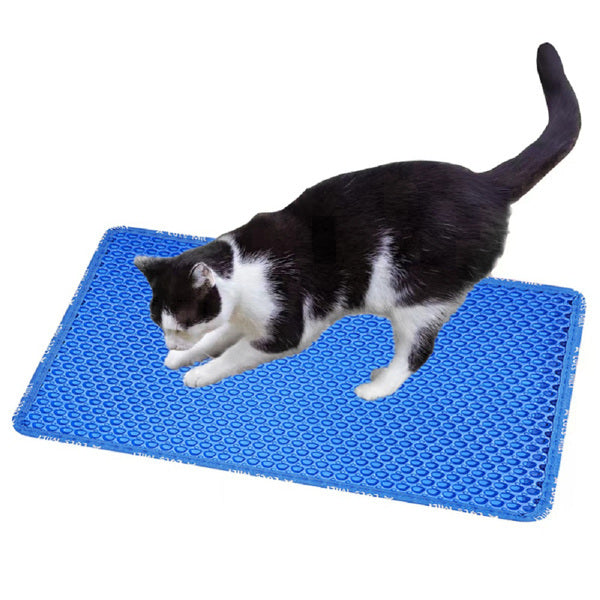 Double Layer Rice Shaped Cat Litter Pad – Waterproof, Urine-Proof, Easy-Clean Mat
