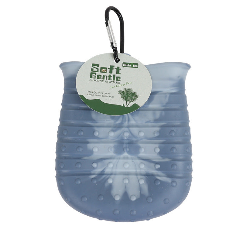 2-in-1 Dog Paw Cleaner Cup with Soft Brush – Portable Pet Foot Washer
