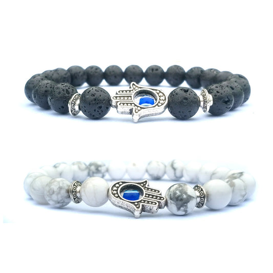Bergamot Evil Eye Bracelet — Natural Stone Protection Jewelry