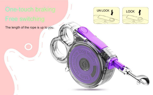 Mini Retractable Dog Leash for Small Pets