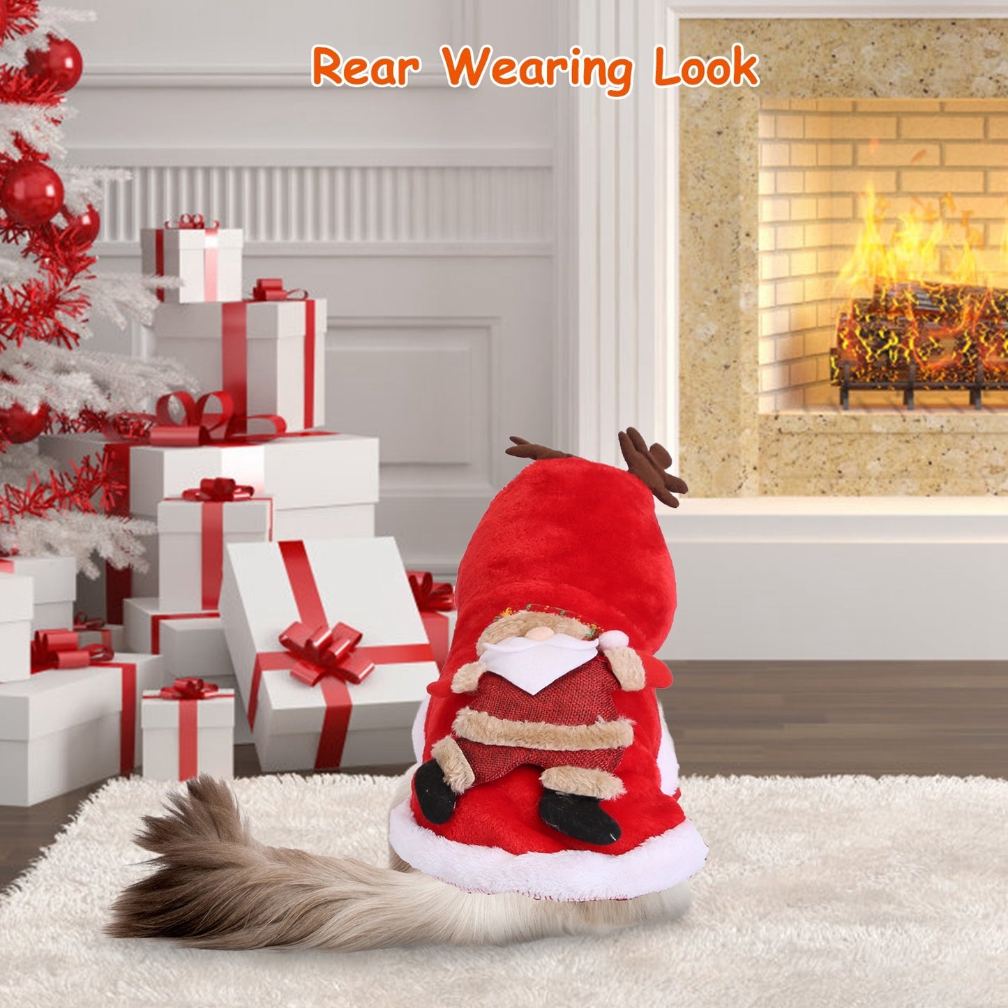 Pet Christmas Costume – Santa Claus Reindeer Outfit for Dogs & Cats
