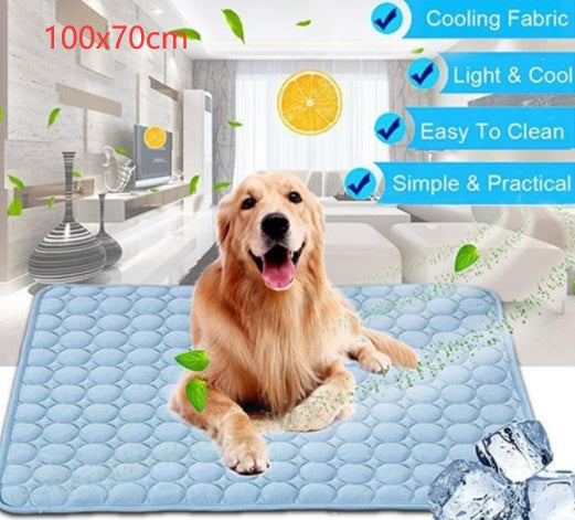 Pet Cooling Mat – Ice Silk Summer Bed for Dogs & Cats