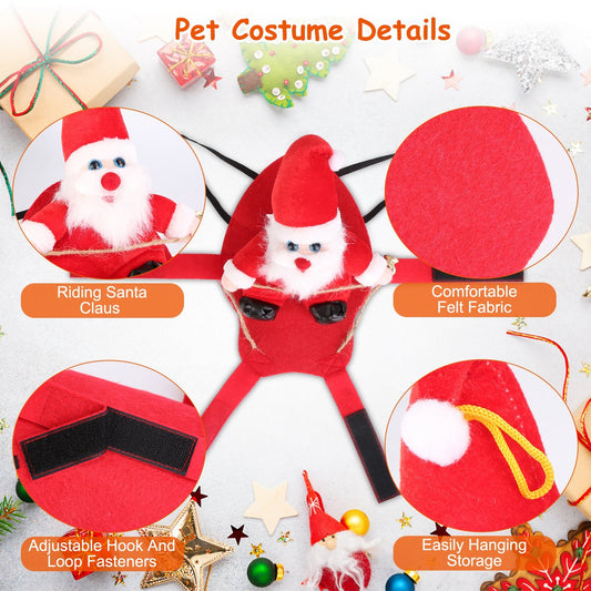 Pet Christmas Costume – Red Santa Winter Coat for Dogs & Cats