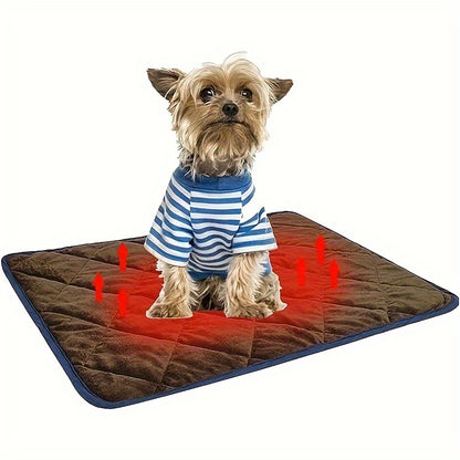 Self-Heating Pet Bed Mat for Dogs & Cats – Warm, Non-Slip, Washable Pad