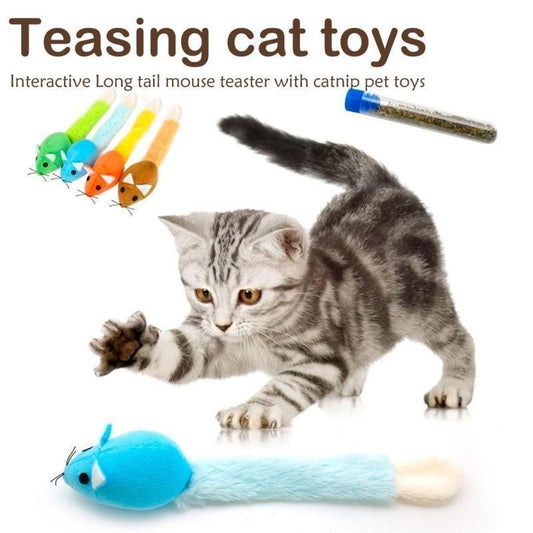 Interactive Long Tail Mouse Toy for Cats – Fun Training & Play