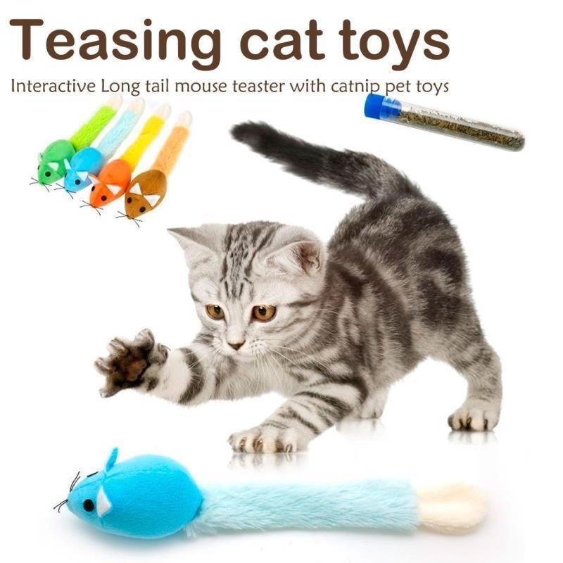 Interactive Long Tail Mouse Toy for Cats – Fun Training & Play
