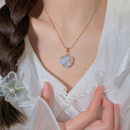 Moonstone Necklace – Cartoon Princess Jewelry for Girls