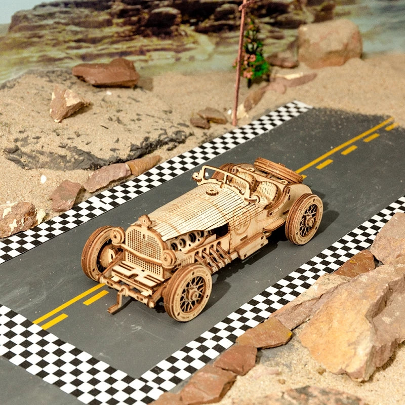 3D Wooden Racing Car Puzzle | DIY Kids Toy