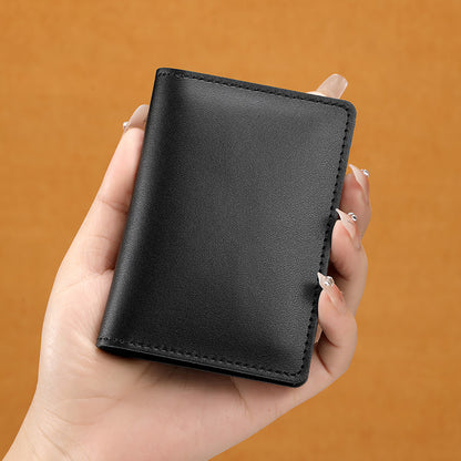 Ultra-Thin Cowhide Card Holder – Slim Wallet for Men & Women