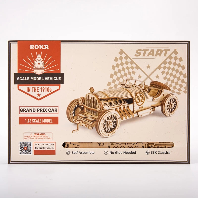 3D Wooden Racing Car Puzzle | DIY Kids Toy