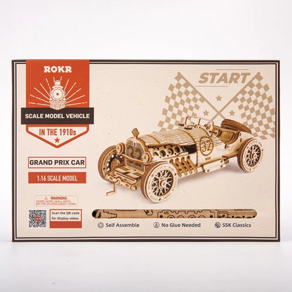 3D Wooden Racing Car Puzzle | DIY Kids Toy