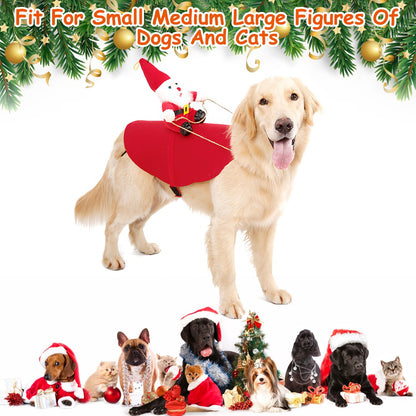Pet Christmas Costume – Red Santa Winter Coat for Dogs & Cats