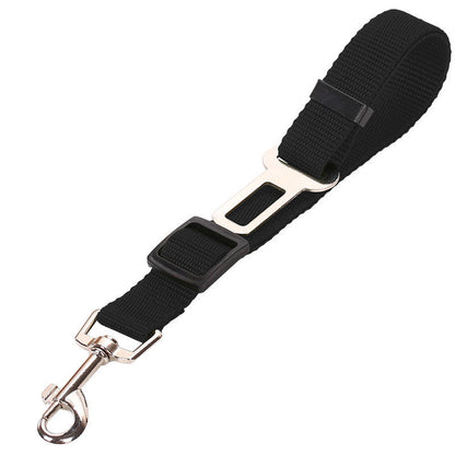 Durable Adjustable Pet Car Seat Belt – Nylon Safety Leash for Dogs & Cats