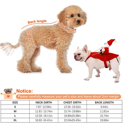 Pet Christmas Costume – Red Santa Winter Coat for Dogs & Cats