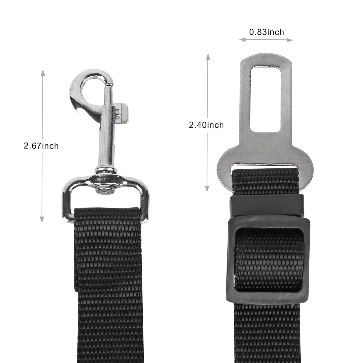 Adjustable Pet Seat Belt Leash for Dogs & Cats – 2Pcs Set