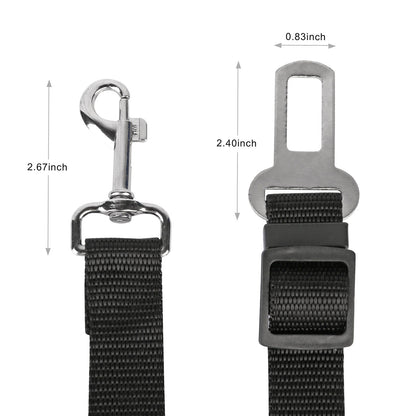 Adjustable Pet Seat Belt Leash for Dogs & Cats – 2Pcs Set