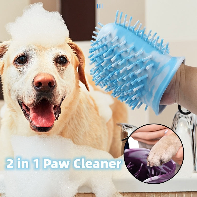 2-in-1 Dog Paw Cleaner Cup with Soft Brush – Portable Pet Foot Washer