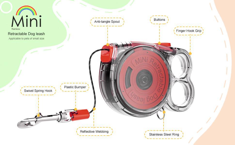 Mini Retractable Dog Leash for Small Pets