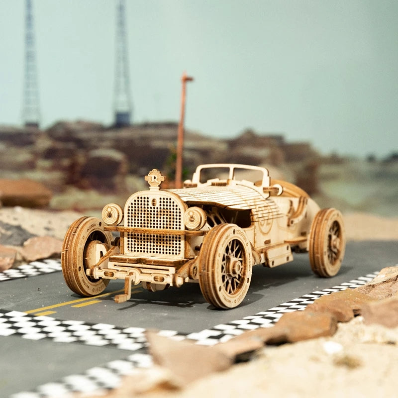 3D Wooden Racing Car Puzzle | DIY Kids Toy