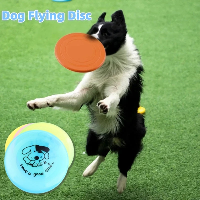 Dog Flying Disc Toy – Silicone Saucer for Training & Play