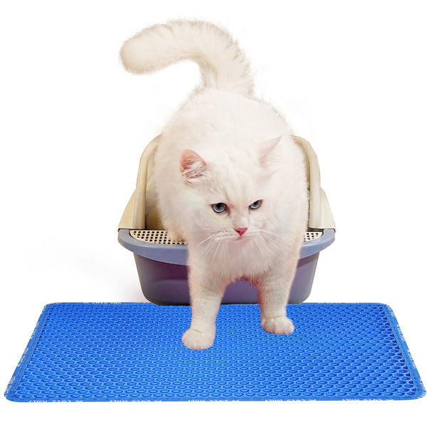 Double Layer Rice Shaped Cat Litter Pad – Waterproof, Urine-Proof, Easy-Clean Mat
