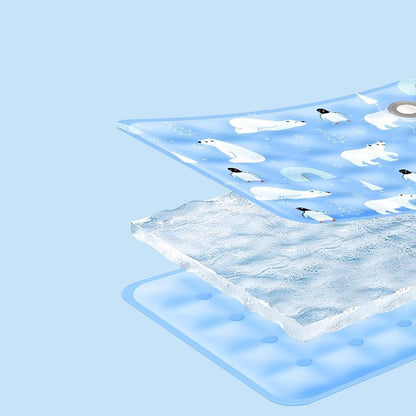 Ice Bear Pet Cooling Pad – Washable, Portable Summer Mat for Dogs & Cats