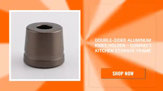 Double-Sided Aluminum Knife Holder &ndash; Compact Kitchen Storage Frame by@Outfy