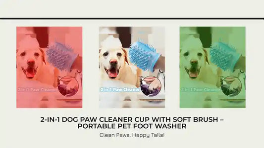 2-in-1 Dog Paw Cleaner Cup with Soft Brush &ndash; Portable Pet Foot Washer by@Outfy